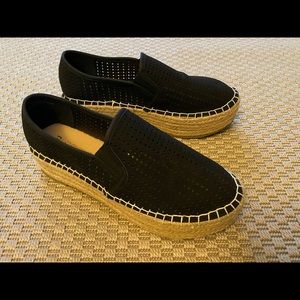 Black Sspadrille Slides